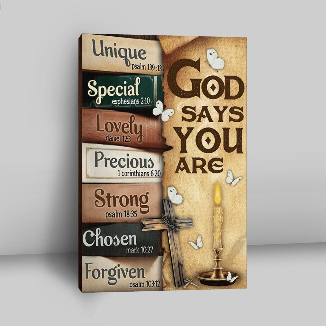 God Says You Are Canvas Wall Art - Christian Wall Art Decor - Religiou ...