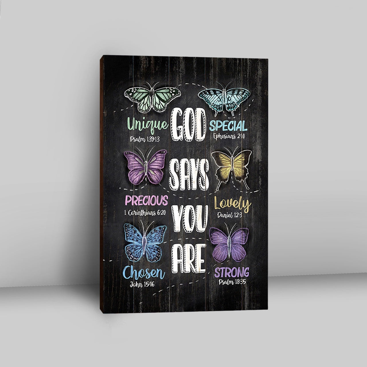 God Says You Are Canvas Wall Art - Bible Verse Canvas Art - Inspiratio ...
