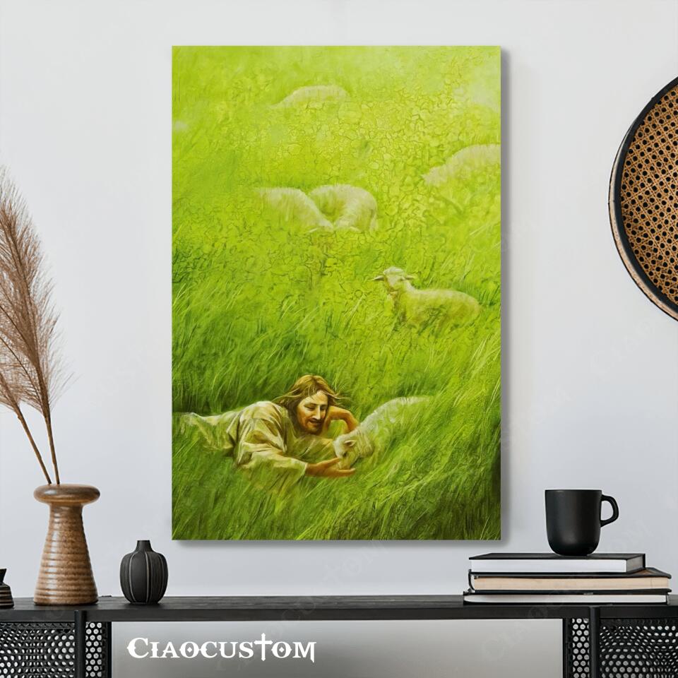 Tableau Déco Jésus – Impression Sur Toile – Style Paysage Art Déco – Neuf