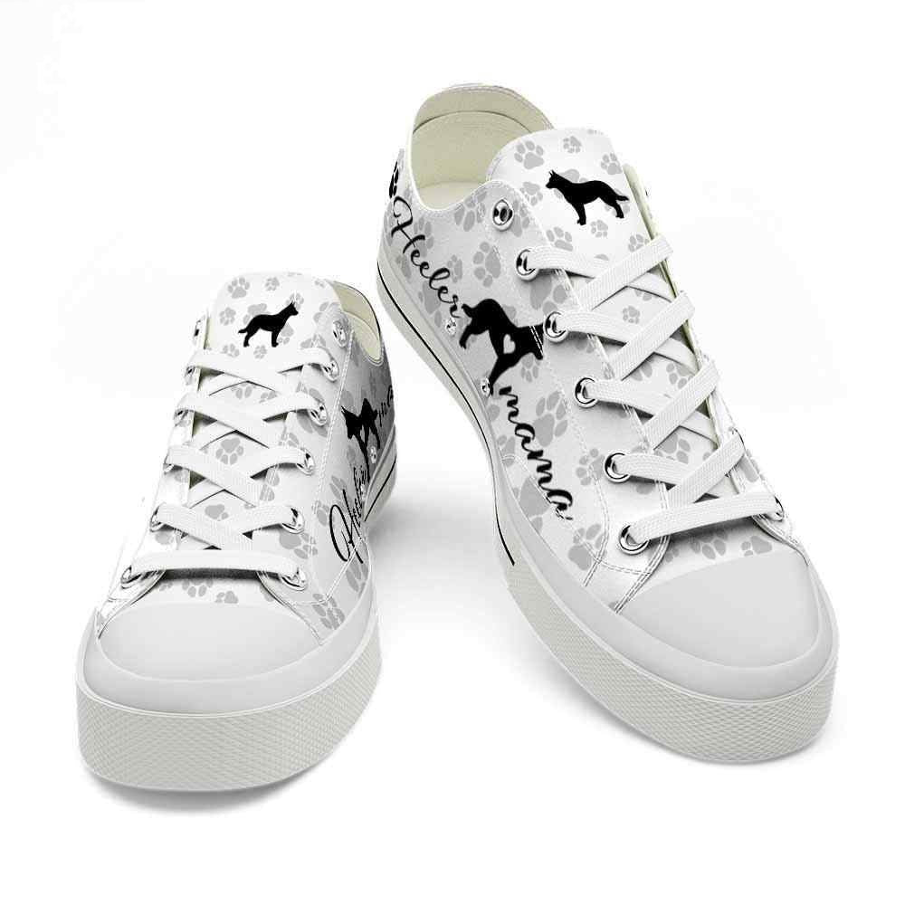 Australian Cattle Paws Pattern Low Top Shoes - Happy International Dog Day Canvas Sneaker, Cat Canvas Shoes