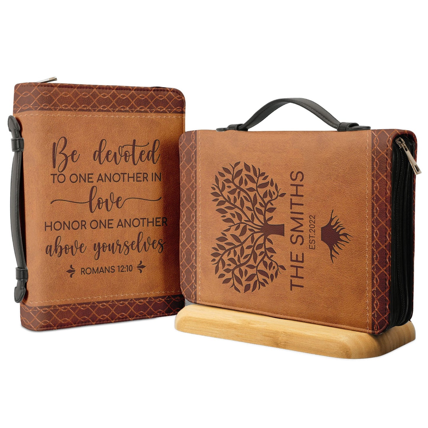 Be Devoted To One Another In Love Honor One Another Above Yourselves Romans 12 10 Personalized Bible Cover