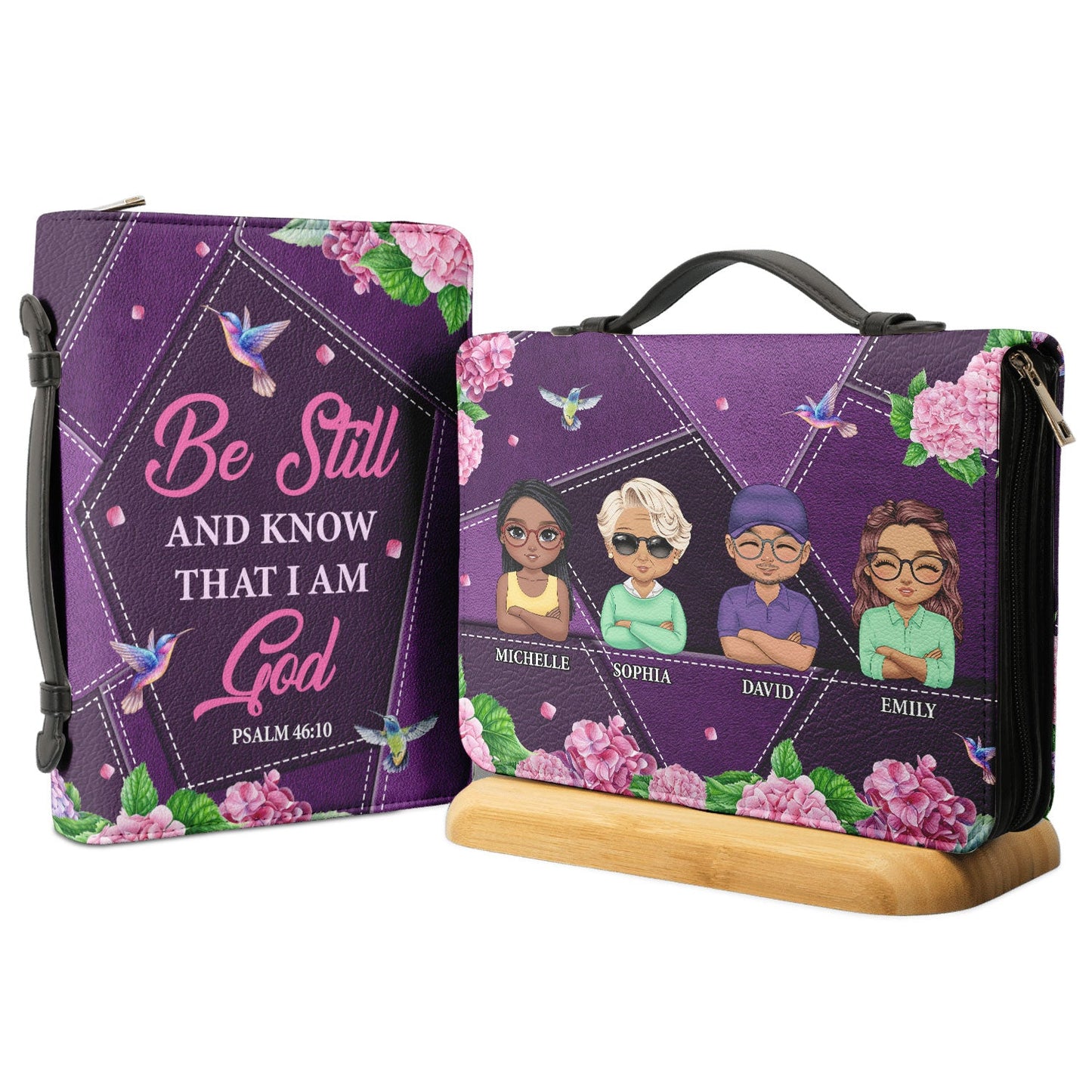 Be Still And Know That I Am God Psalm 46 10 Personalized Bible Cover - Gift Bible Cover for Christians