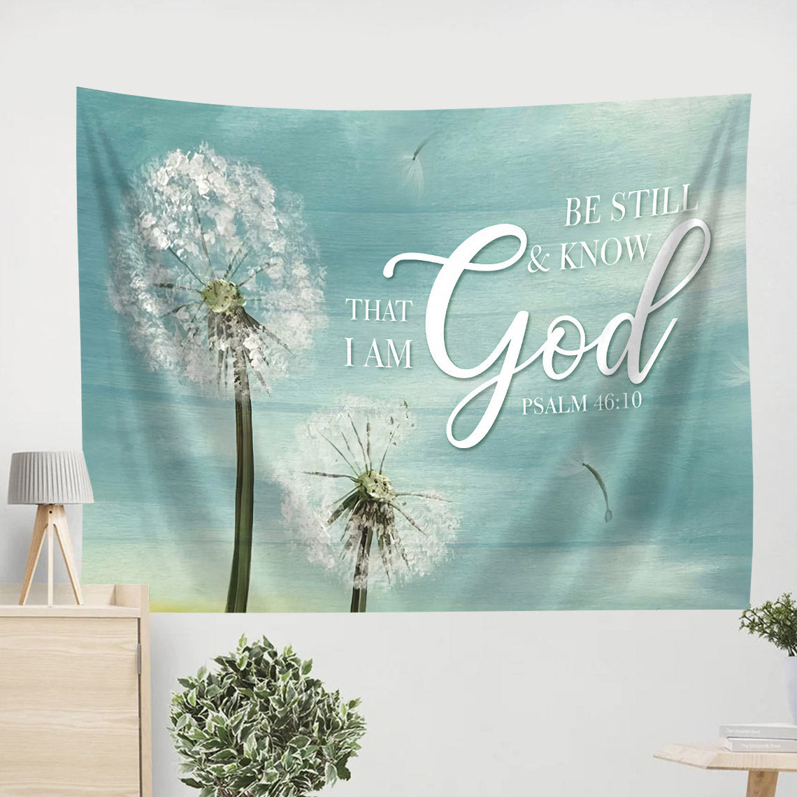 Be Still & Know That I Am God Tapestry - Christian Tapestries - Wall Tapestry Bible Verse