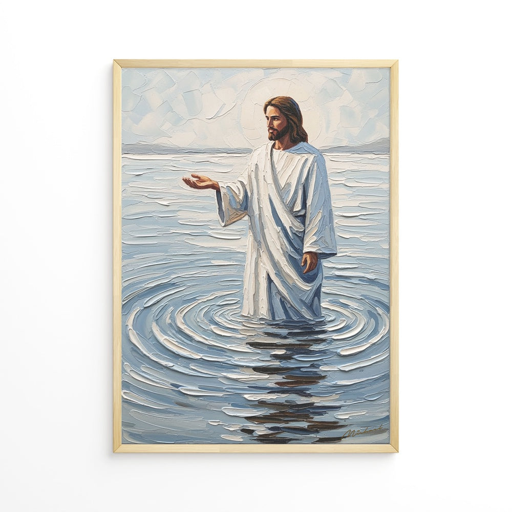 Come and See Blue IV, Christian Canvas Wall Art, Christmas Gift Ideas, Christian Home Decor, Ciaocustom