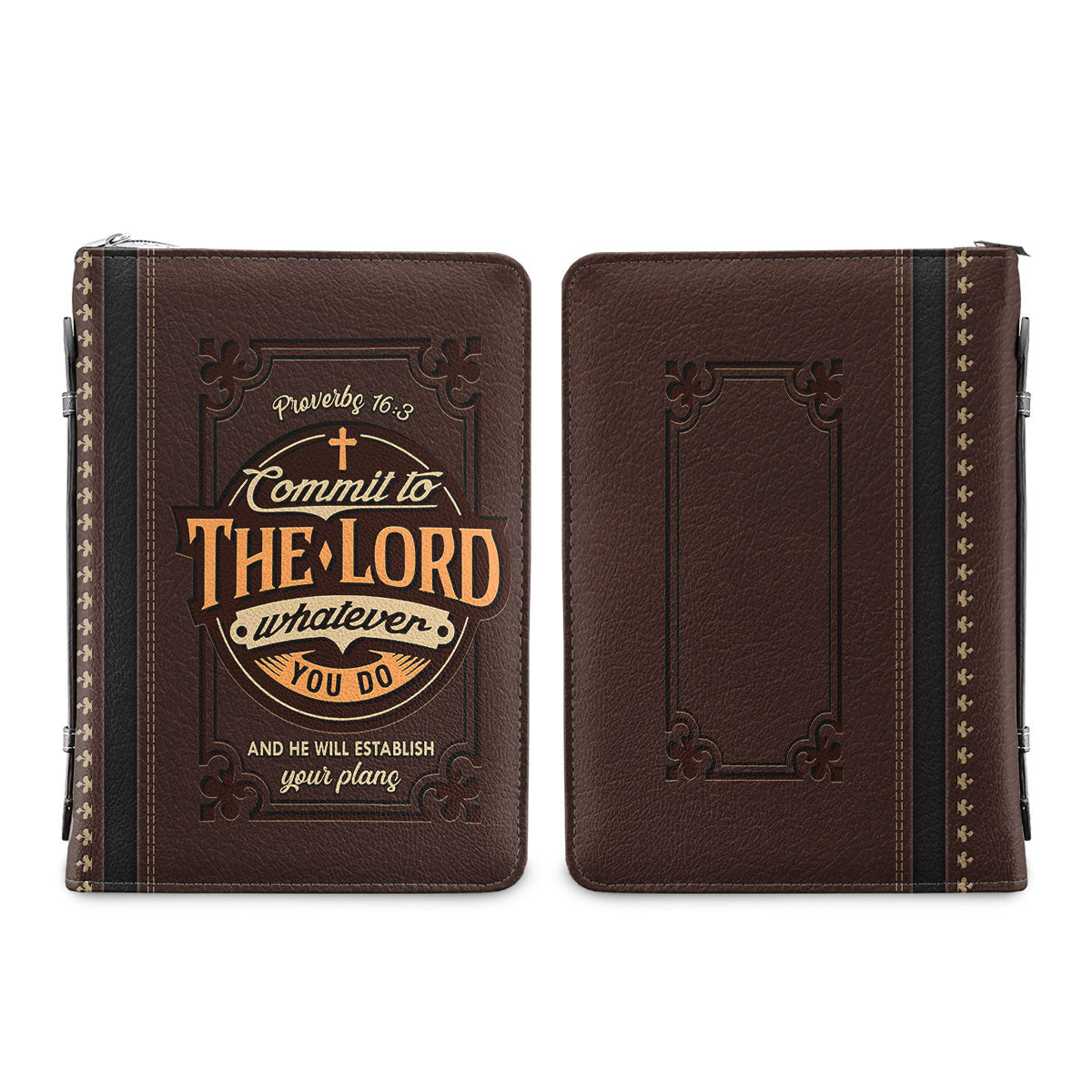 Commit To The Lord Whatever You Do And He Will Establish Your Plans Proverbs 163 Personalized Bible Covers