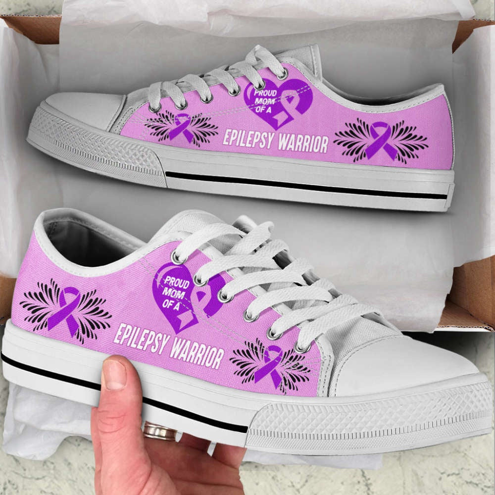 Epilepsy Shoes Warrior Low Top Shoes Canvas Shoes Bold and Stylish, Breast Cancer Awareness Shoes