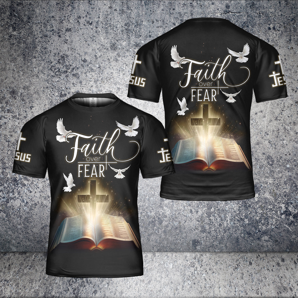 Faith Over Fear 3D Tshirt For Women Men