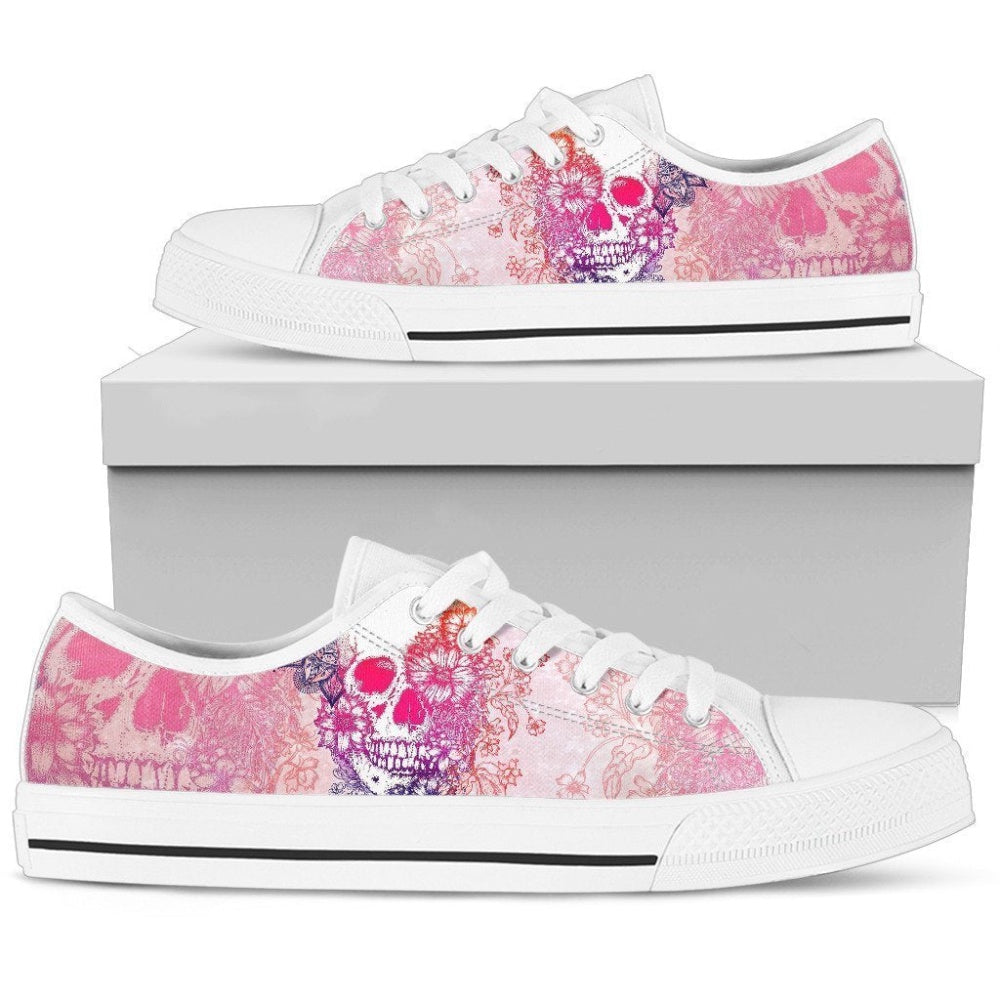 Flower Punk Women's Low Top Shoes , Low Top Sneaker, Low Top Canvas Shoes