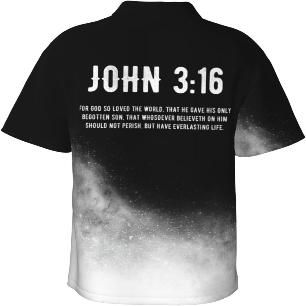 For God So Loved The World John 3 16 Christian Hawaiian Shirt - Hawaiian Beach Shirts for Men Women