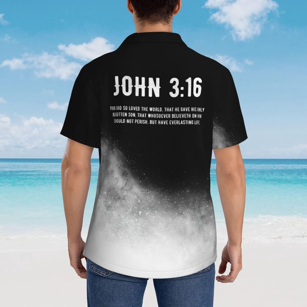 For God So Loved The World John 3 16 Christian Hawaiian Shirt - Hawaiian Beach Shirts for Men Women