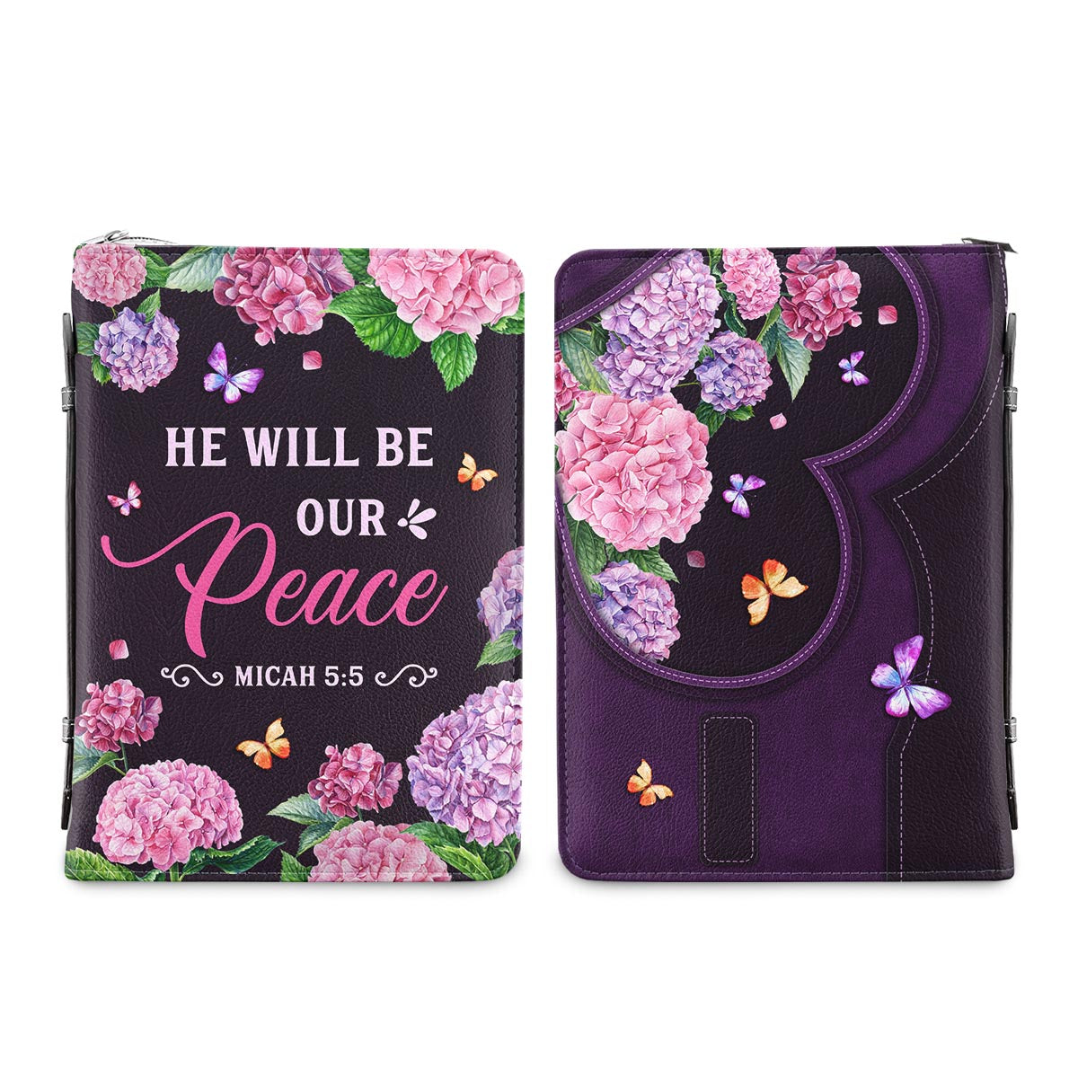 He Will Be Our Peace Micah 5 5 Personalized Women's Bible Covers - Jesus Bible Cover
