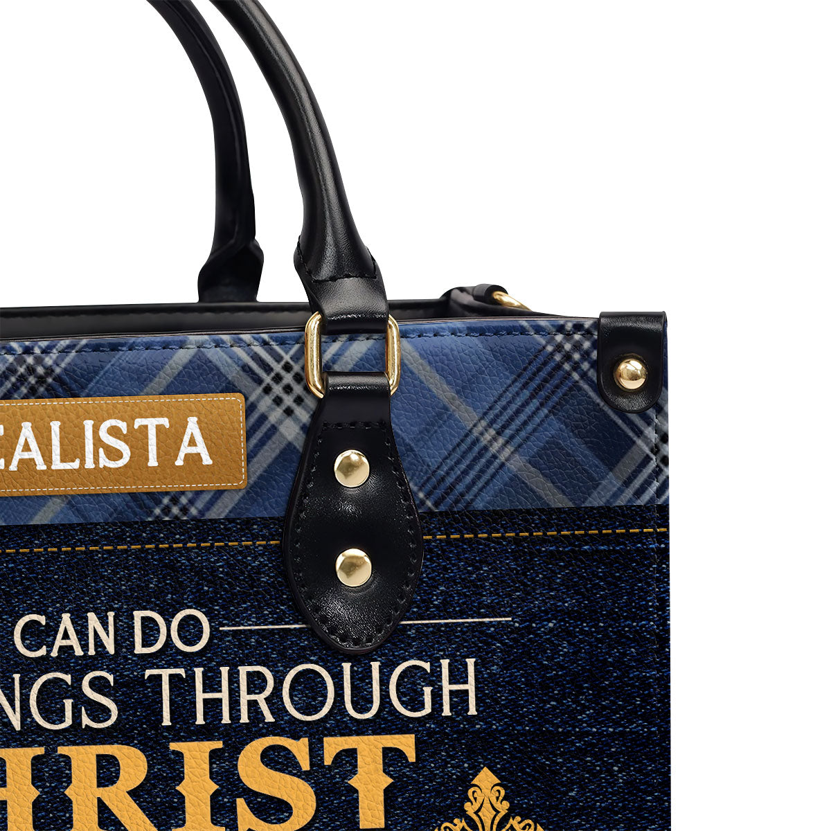 I Can Do All Things Through Christ Who Strengthens Me Personalized Leather Handbag - Jesus Handbag