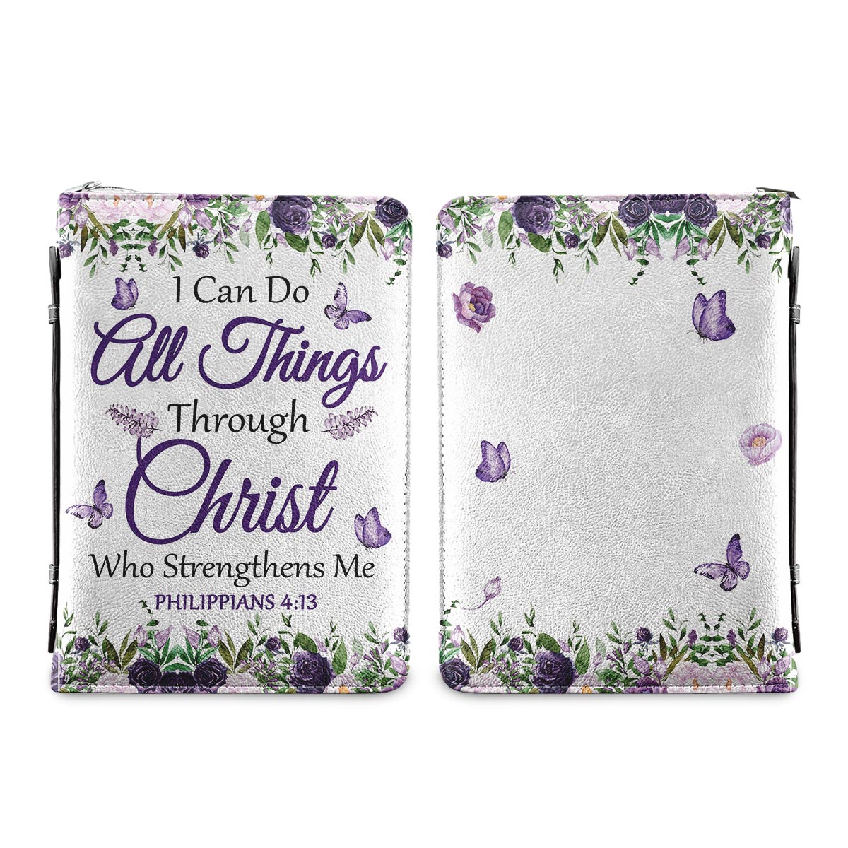 I Can Do All Things Through Christ Who Strengthens Me Personalized Women's Bible Covers - Jesus Bible Cover