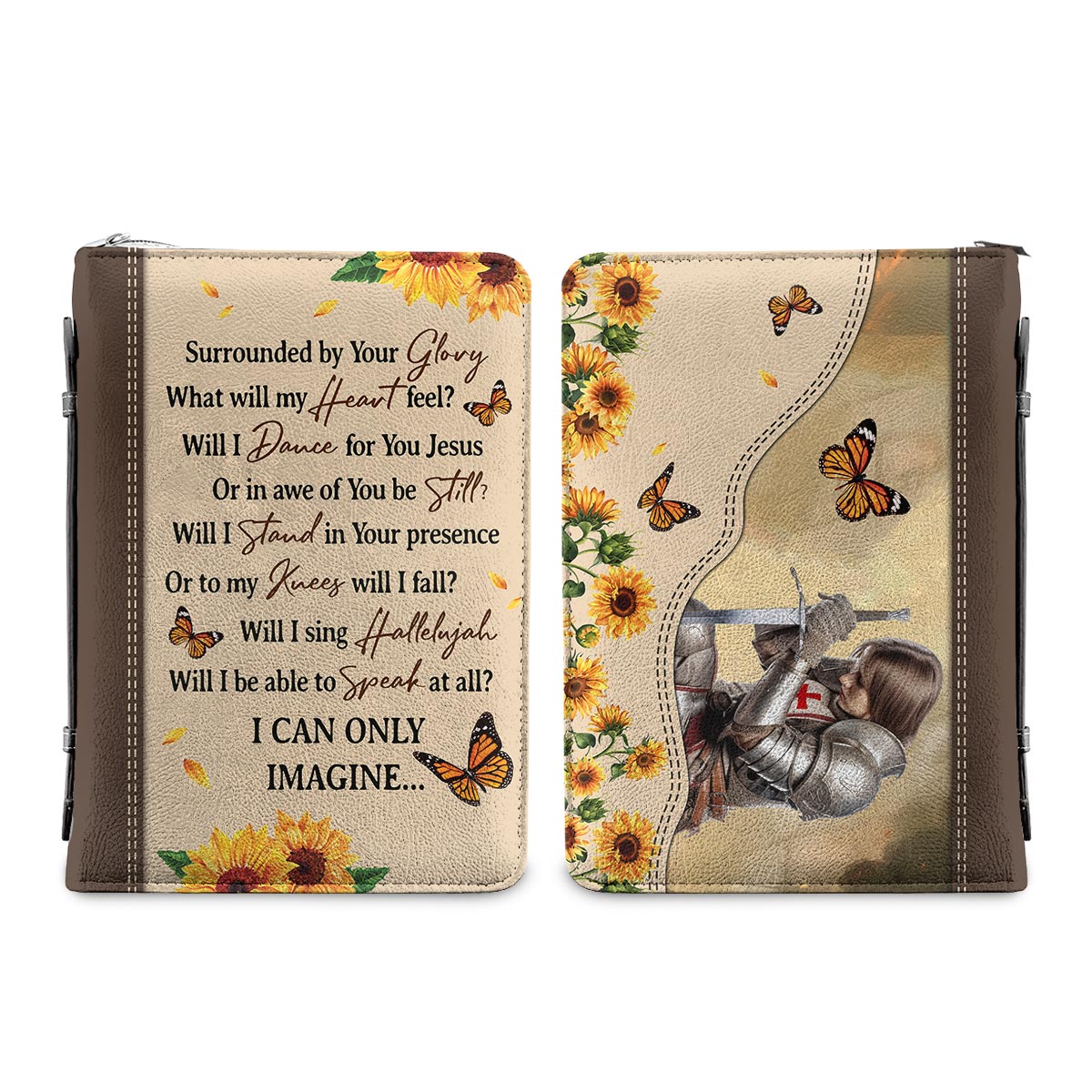 I Can Only Imagine Knights Templar Butterfly Personalized Bible Case - Jesus Bible Cover