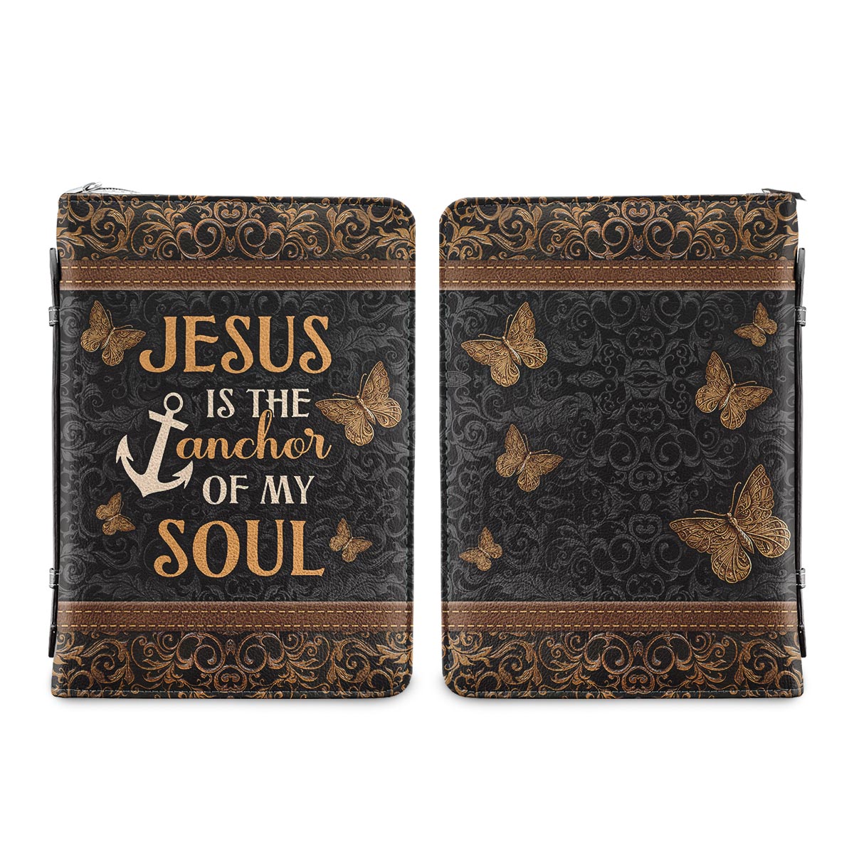Jesus Is The Anchor Of My Soul Personalized Bible Cover - Christian Bible Covers For Women