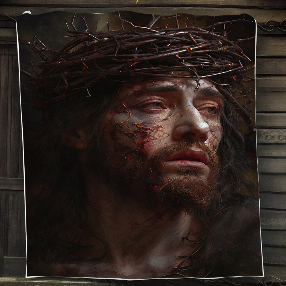 Jesus Sacrifice Christmas, Nativity Christians Xmas Fleece Blanket & Sherpa Blanket Gift