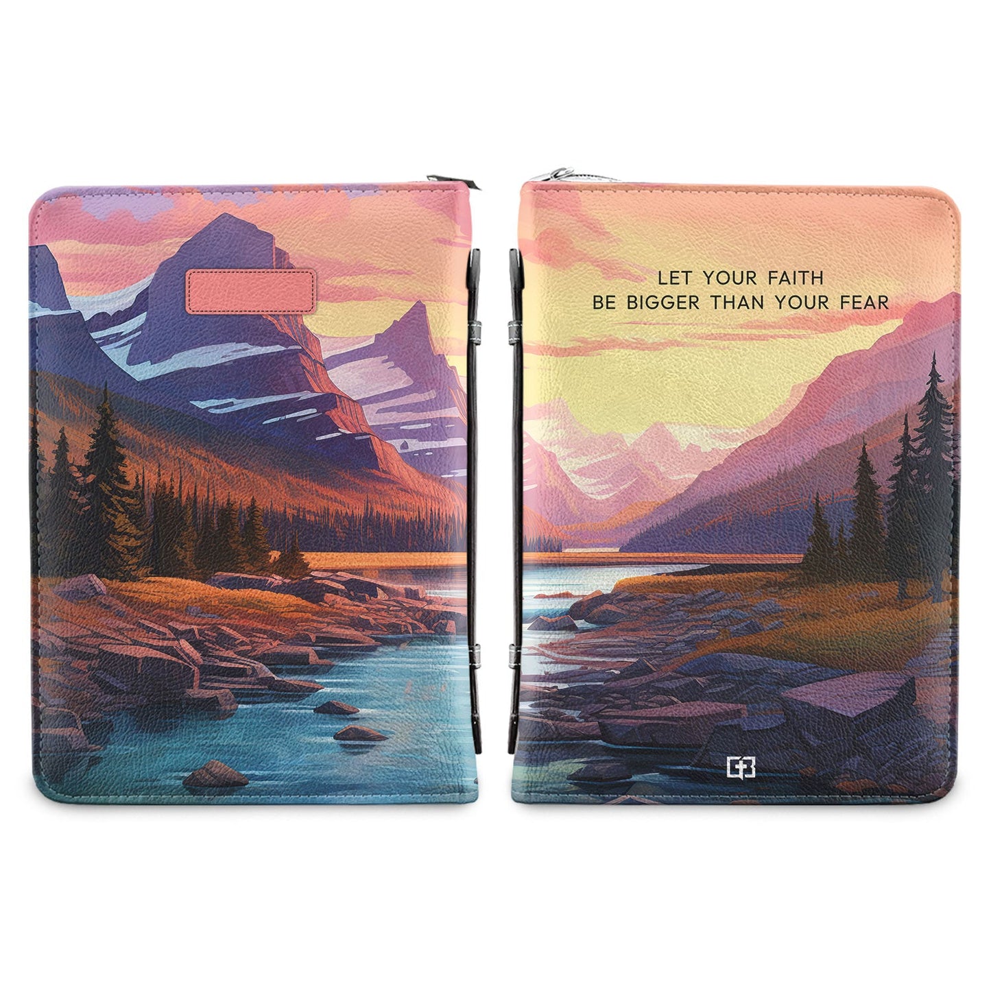 Let Your Faith Be Bigger Than Your Fear Glacier Personalized Bible Cover - Christian Bible Covers For Women