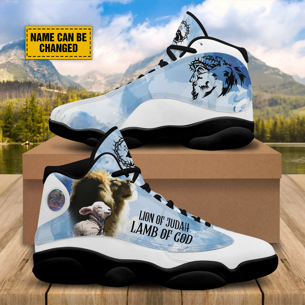 Lion And Lamb J13 Shoes - Jesus Lion Of Judah Shoes - Jesus Shoes