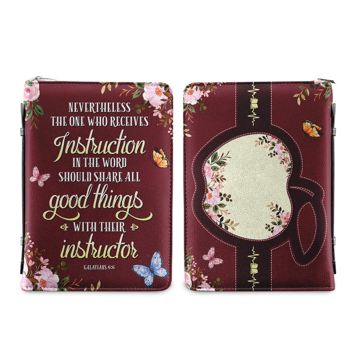 Nevertheless The One Who Receives Instruction In The Word Galatians 6 6 Personalized Bible Cover