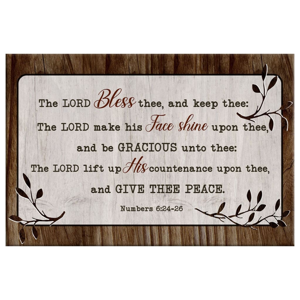 Numbers 624-26 The Lord Bless Thee And Keep Thee Wall Art Canvas