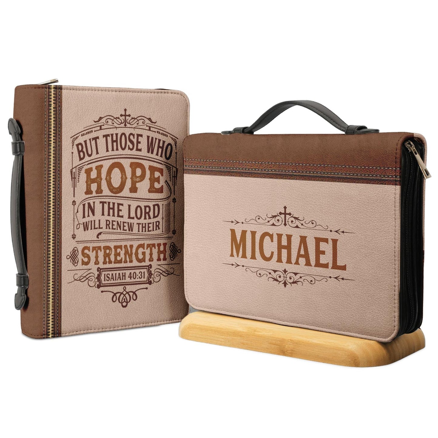 Personalized Bible Cover - But Those Who Hope In The Lord Will Renew Their Strength Isaiah 40 31 Bible Cover for Christians