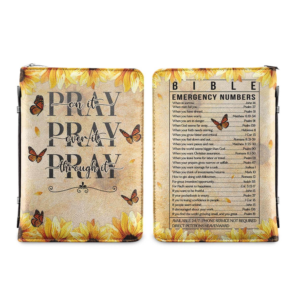 Pray On It Pray Over It Pray Through It Personalized Bible Cover - Christian Bible Covers For Women