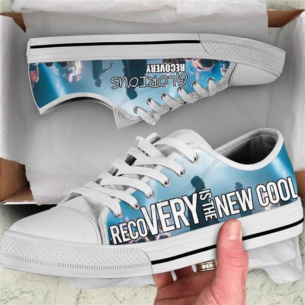 Recovery Is The New Cool Canvas Low Top Shoes, Low Top Sneaker, Low Top Canvas Shoes
