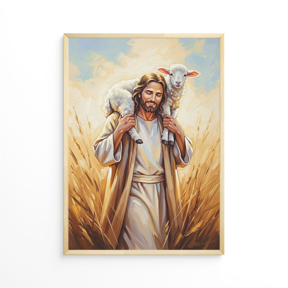 Shepherd of My Soul II, Christian Canvas Wall Art, Christmas Gift Ideas, Christian Home Decor, Ciaocustom