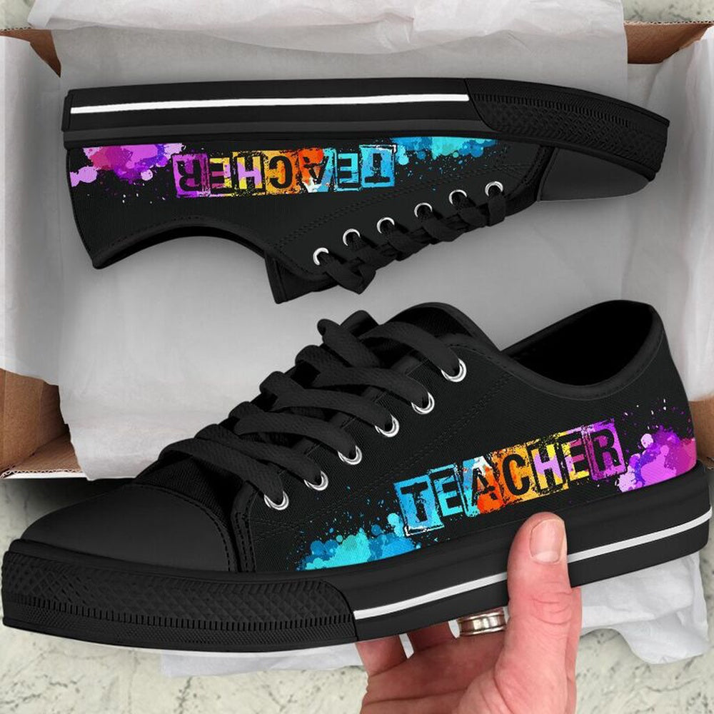 Teacher Love Art Shoes, Teacher Shoes, Low Top Sneakers