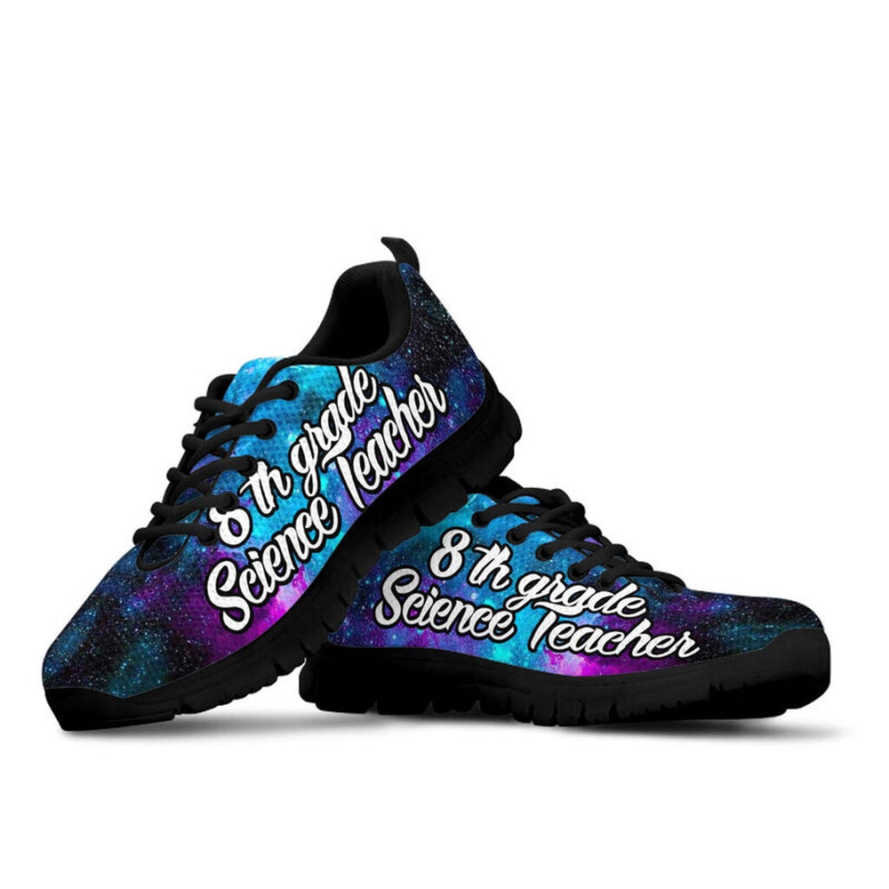 Teacher Sneaker, 8Th Grade Science Teacher Galaxy Sneakers, Fun Teacher Shoes