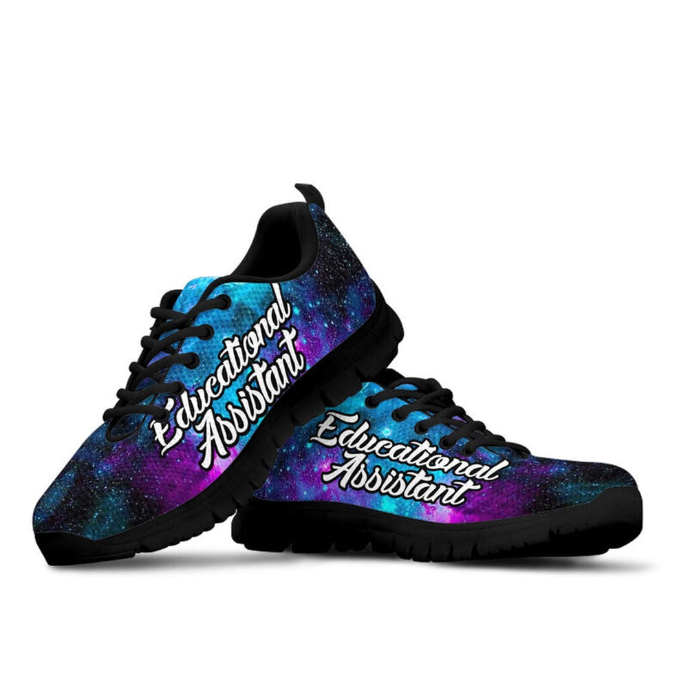 Teacher Sneaker, Educational Assistant- galaxy kd Sneakers, Fun Teacher Shoes