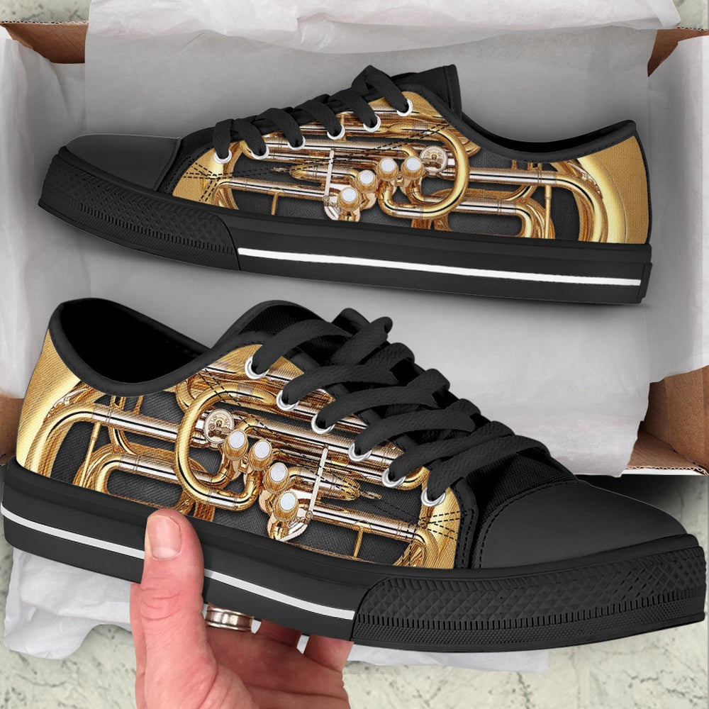 Tuba Shortcut Low Top Music Shoes, Canvas Shoes Design, Low Top Sneaker
