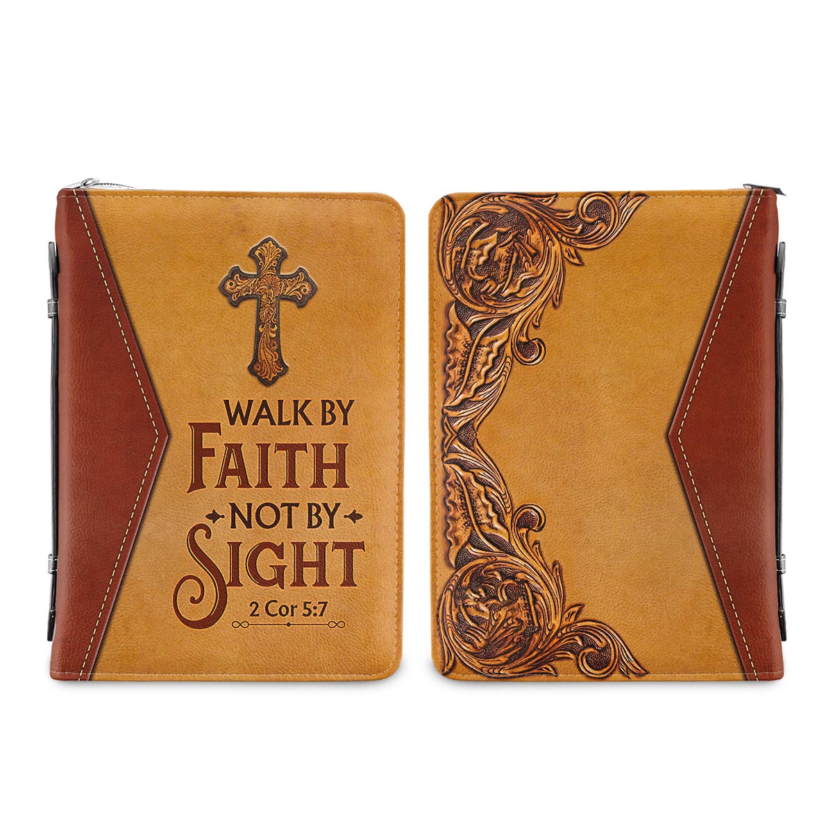 Walk By Faith Not By Sight 2 Cor 5 7 Personalized Bible Cover - Inspirational Bible Covers For Women