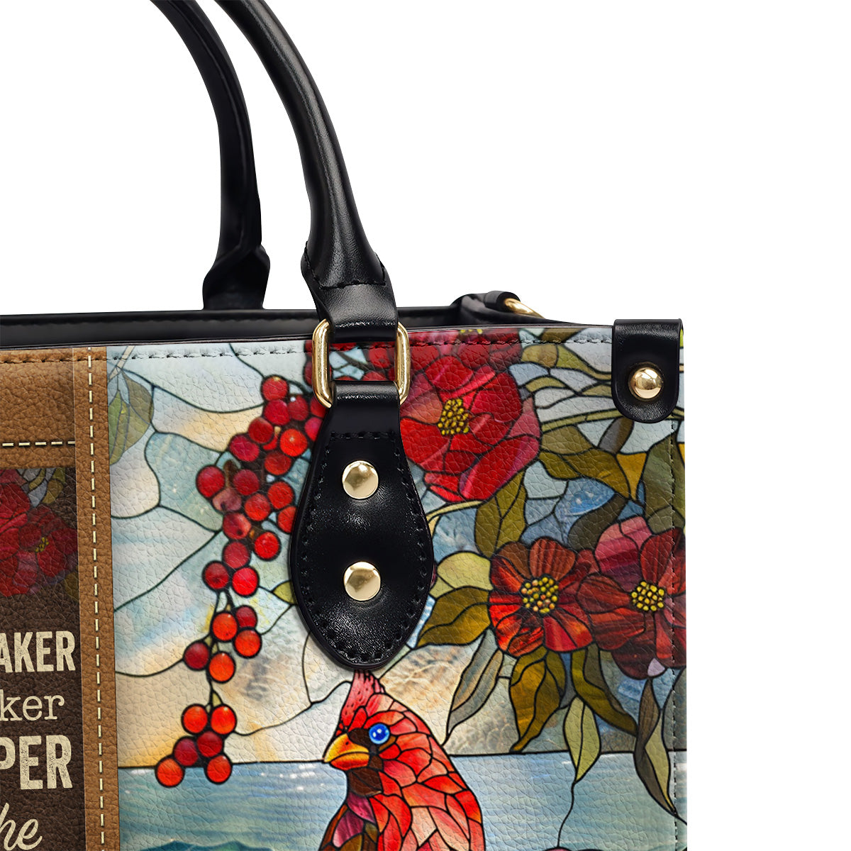Way Maker Heart Cross Hummingbird Personalized Leather Handbag - Jesus Handbag