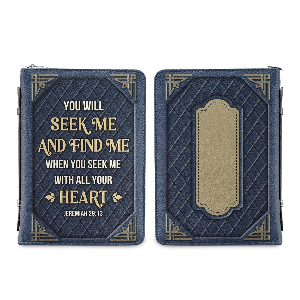 You Will Seek Me And Find Me Jeremiah 29 13 Personalized Bible Cover - Pastor's Bible Covers