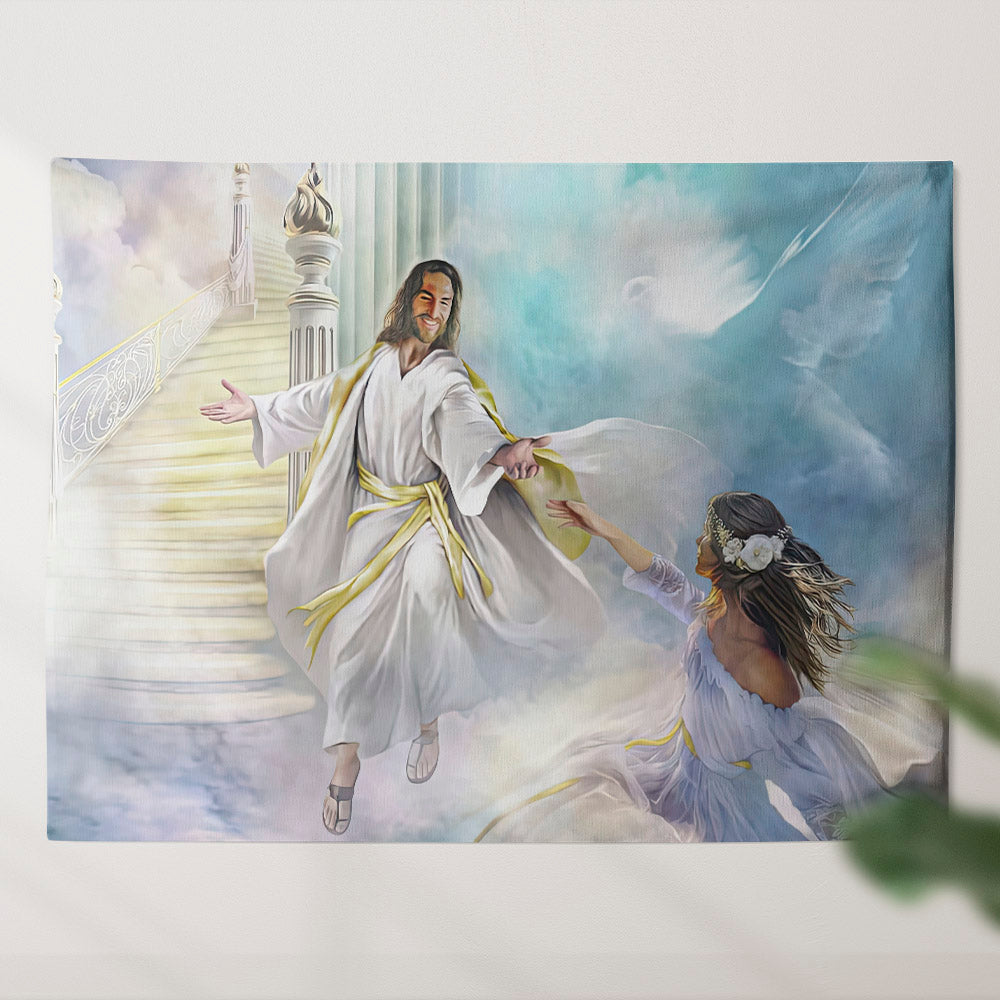The Bride Of Christ - Biblical Tapestries - Religious Wall Decor - Christian Wall Tapestry - Ciaocustom