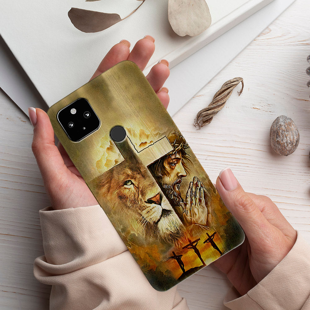 Lion And Jesus - Christian Phone Case - Jesus Phone Case - Religious Phone Case - Ciaocustom