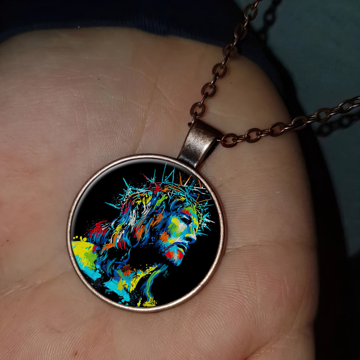 Jesus Christ Necklace - Religious Pendant - Religious Necklace - Ciaocustom