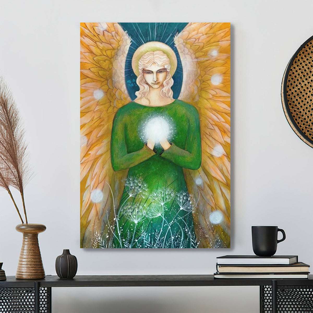 Archangel Raphael Wall Art - Archangel Raphael Printable Painting - Canvas Print - Archangel Raphael The Therapist - Ciaocustom