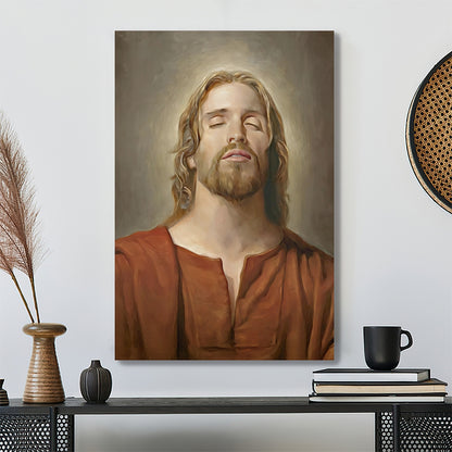 Jesus Closed Eyes - Jesus Pictures - Jesus Canvas Poster - Jesus Wall Art - Christian Canvas Prints - Faith Canvas - Gift For Christian - Ciaocustom