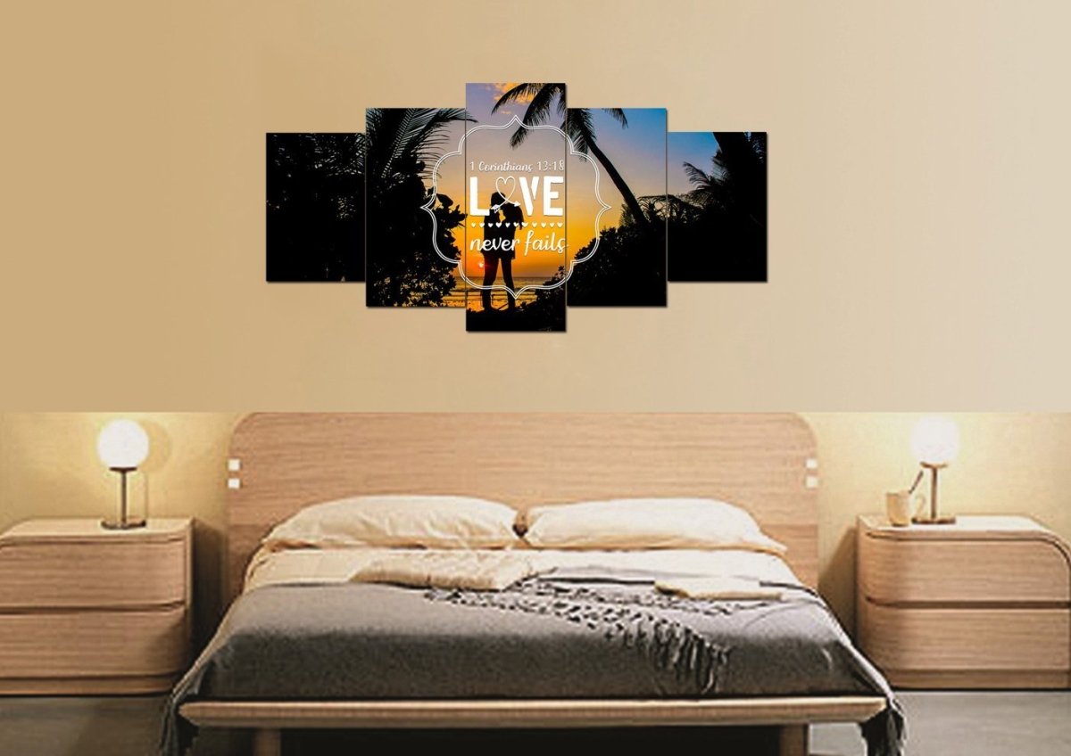 1 Corinthians 1318 Wall Art Canvas Print - Christian Canvas Wall Art