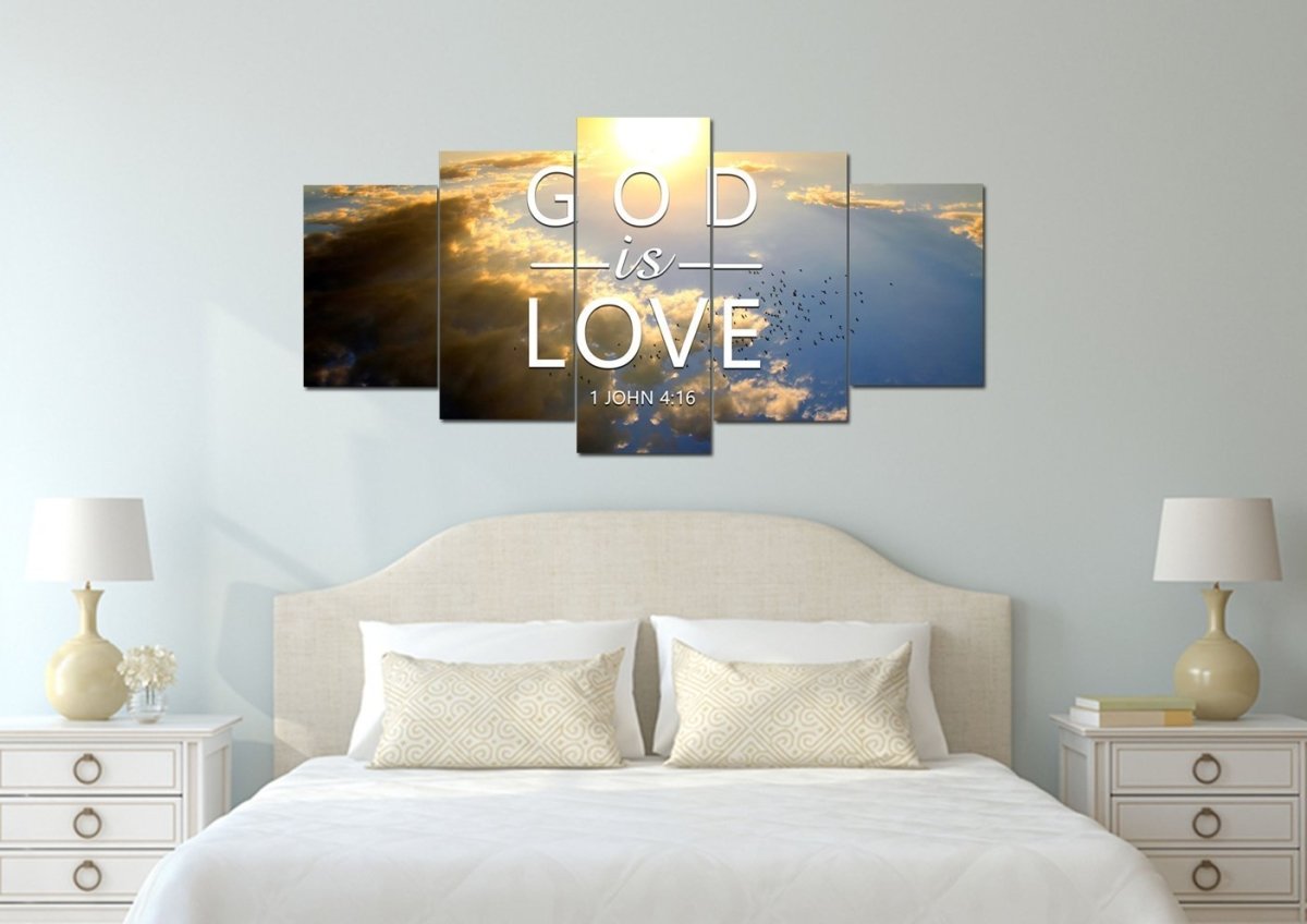 1 John 416 God Is Love Canvas Wall Art Print - Christian Canvas Wall Art