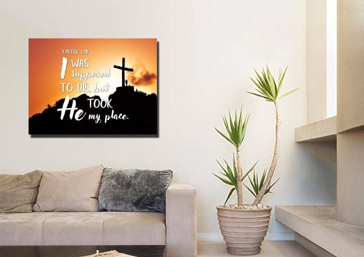 1 Peter 318 Canvas Wall Art Print - Christian Canvas Wall Art