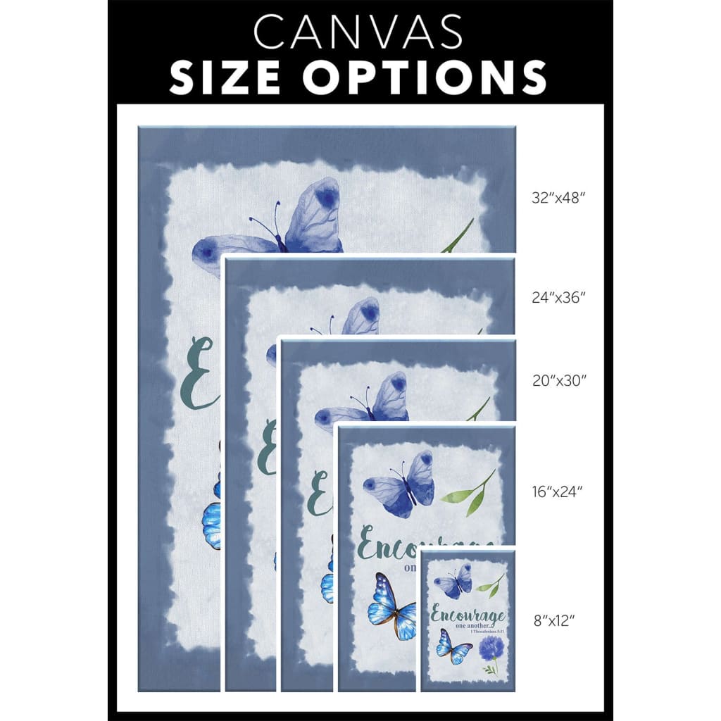 1 Thessalonians 511 Encourage One Another Canvas Wall Art - Christian Canvas Prints - Bible Verse Canvas