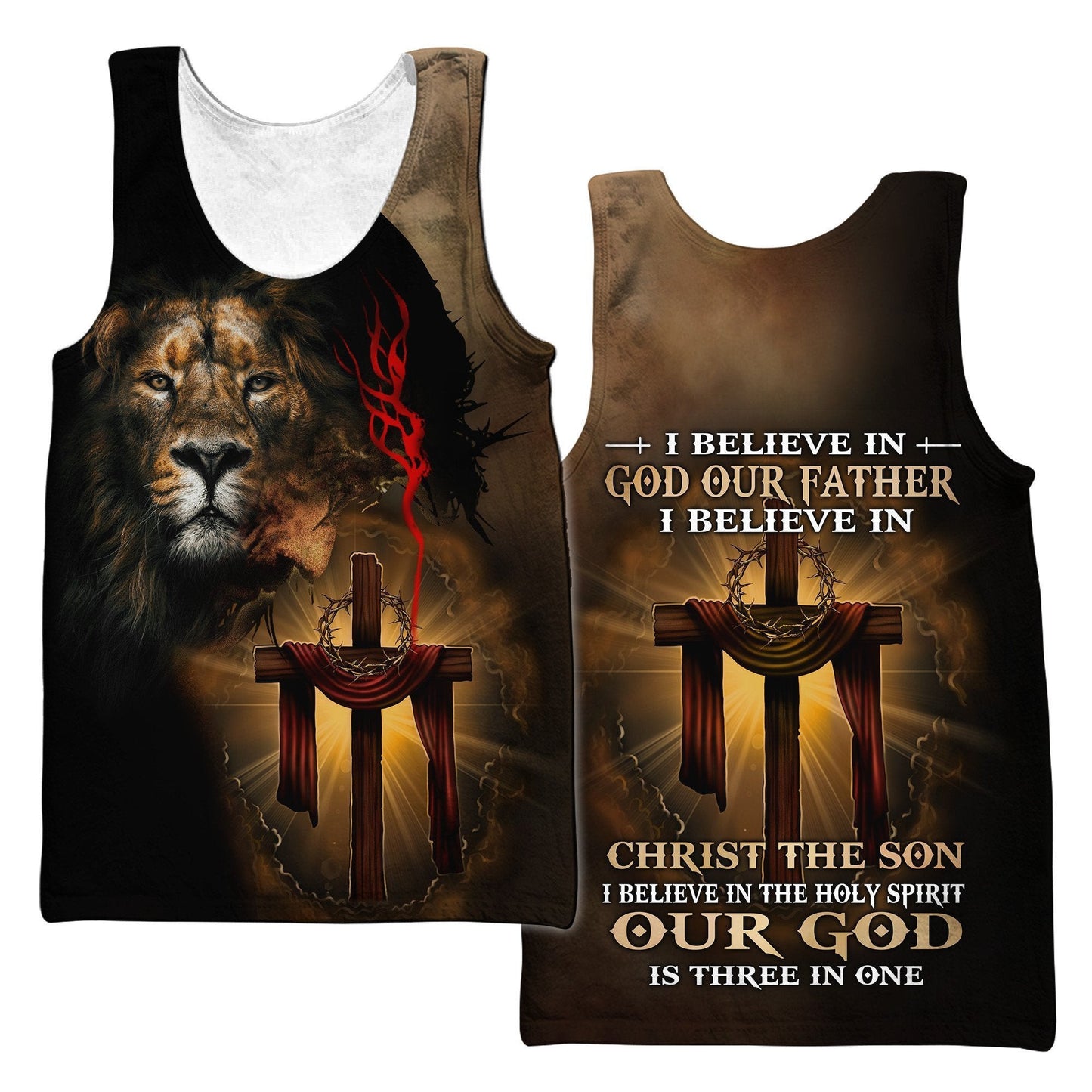 I Believe In God Our Father Jesus Tank Top - Christian Tank Top For Men