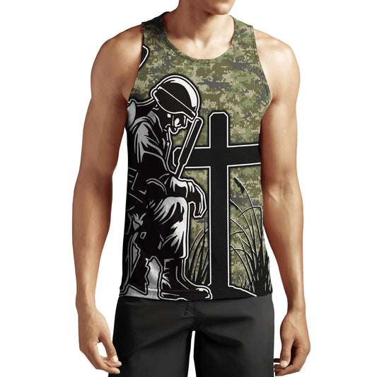 Jesus Fathers Day Persionalized Your Name 3d  Unisex Tank Top - Christian Tank Top For Men