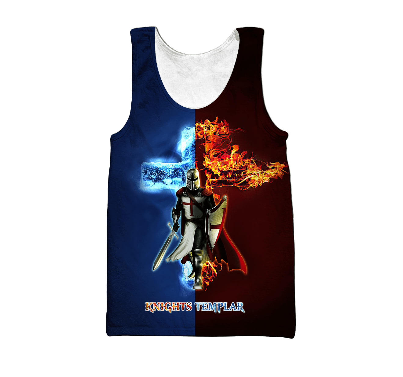 Knight Templar God Jesus 3d Tank Top For Men And Women - Christian Tank Top For Men