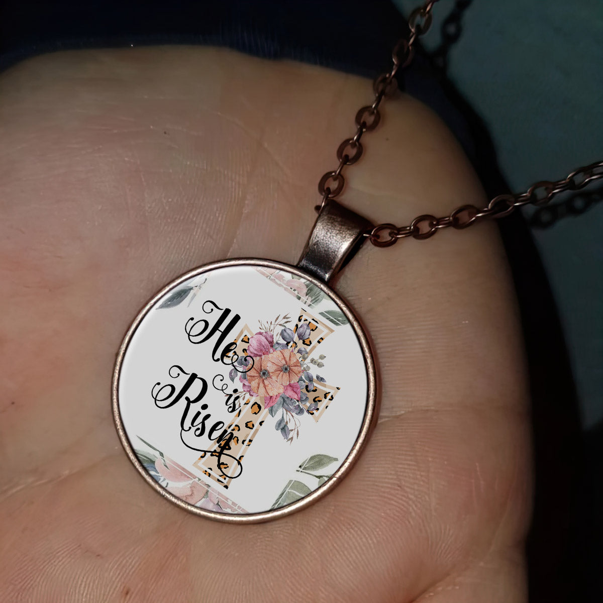He Is Risen - Jesus Pendant - Religious Pendant - Religious Necklace - Ciaocustom
