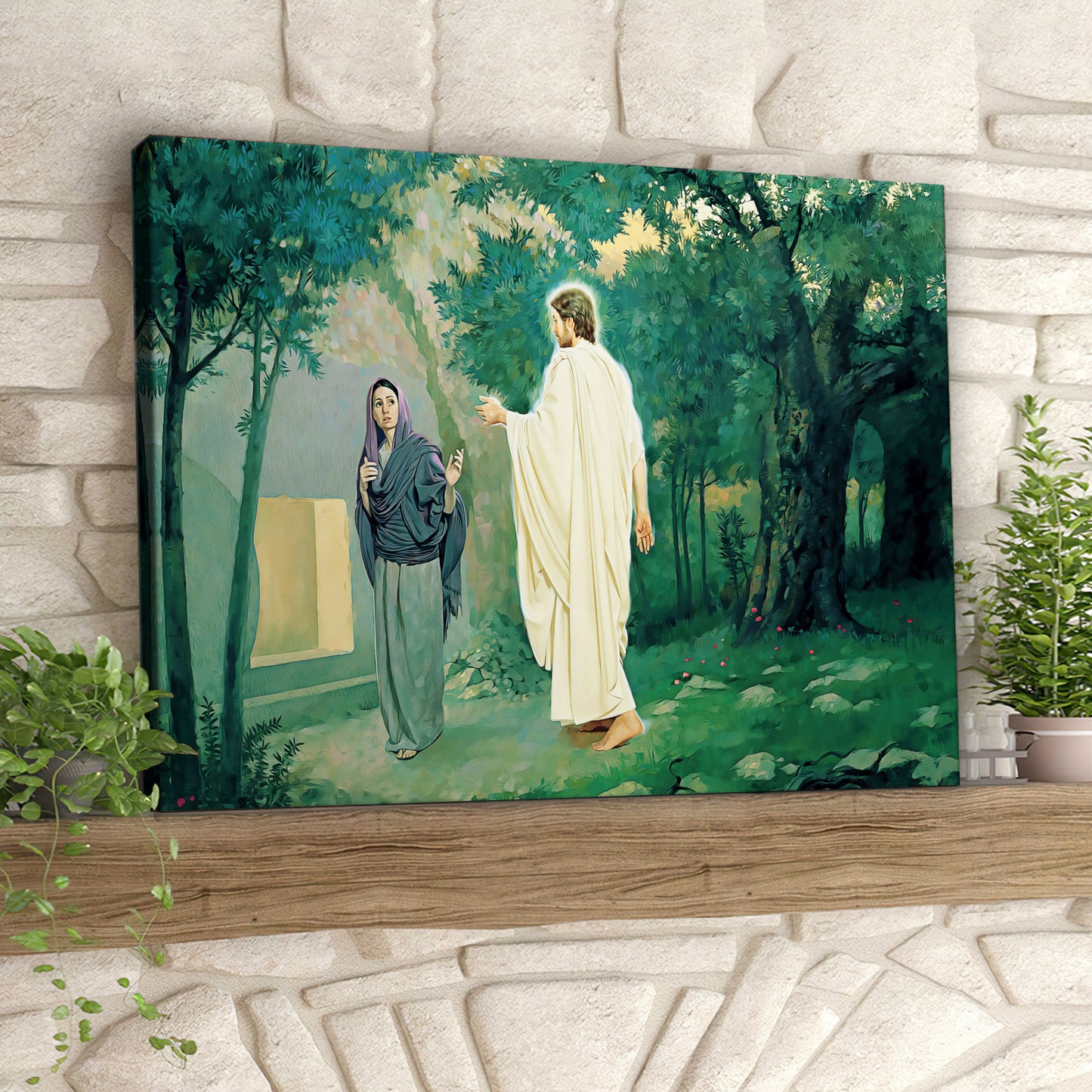 John 20:11-18 NIV - Jesus Appears - Christ Pictures - Christian Canvas Prints - Faith Canvas - Gift For Christian - Ciaocustom