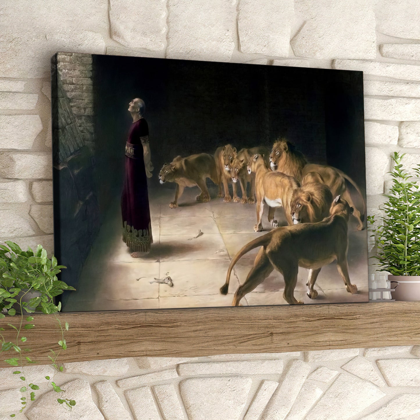 Lions Den - Jesus Pictures - Jesus Canvas Poster - Jesus Wall Art - Christ Pictures - Christian Canvas Prints - Faith Canvas - Gift For Christian - Ciaocustom